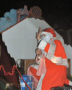 Santa on his sleigh