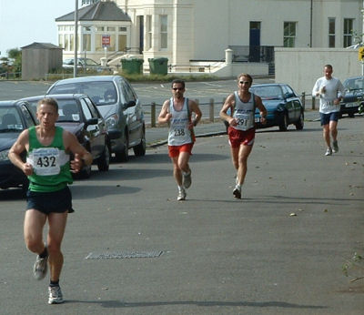 Runners along Marine Terrace